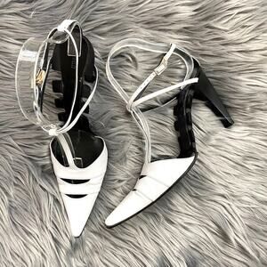 Vintage Lagerfeld Spine Pointed Toe Curve Heels